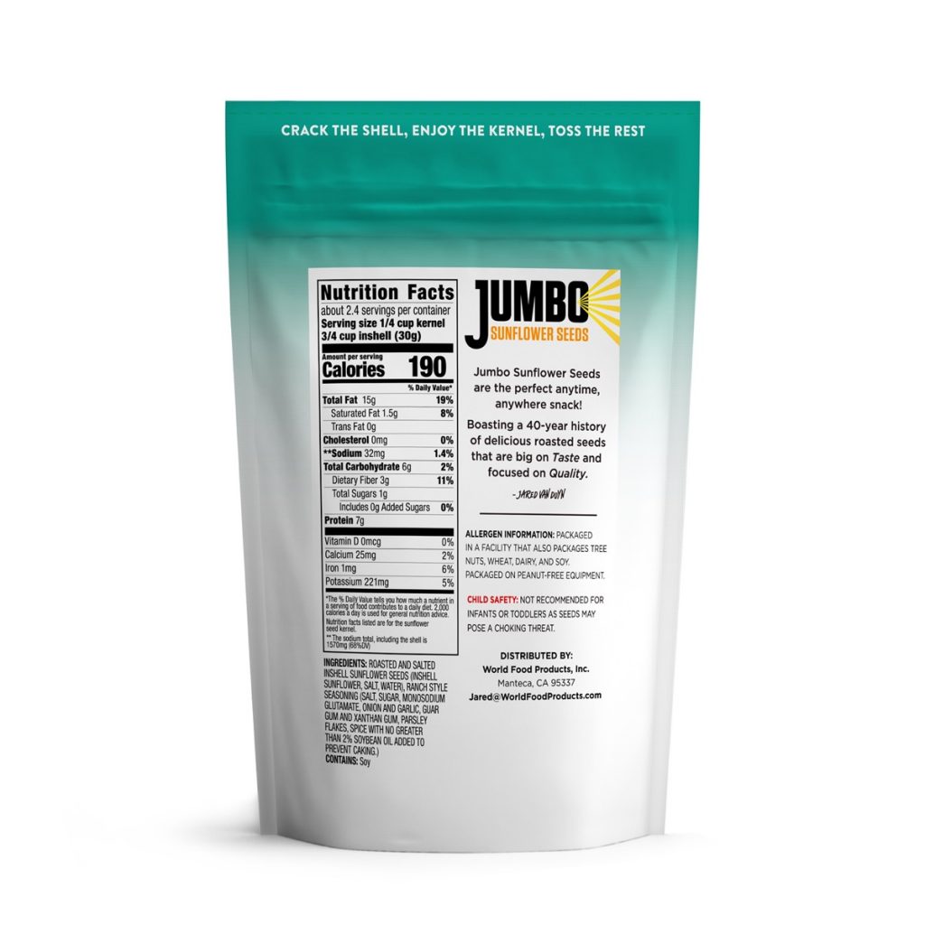 Jumbo Sunflower Seeds Wild Ranch (5 oz) Jumbo Sunflower Seeds